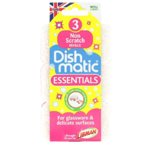 Запасні насадки для щітка для миття посуду з дозатором Dishmatic Style Fillable Handle & Replacement Sponge, 6 шт